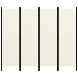 4-panel room divider white 78.7"x70.9"