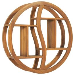 Wall shelf natural teak solid teak wood medium decorative inlays