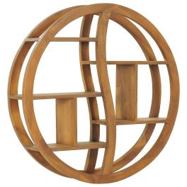 Wall shelf teak solid teak wood 31.5 x 6.9 x 31.5 in