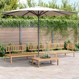 Pallet sofa set natural wood solid acacia wood large modular