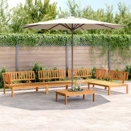 Pallet sofa set natural wood solid acacia wood standard modular