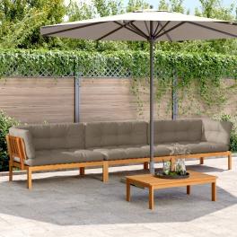 Pallet sofa set set of 4 taupe