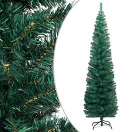 Artificial christmas tree green pvc, steel slim lightweight