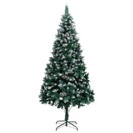 Christmas tree green and white pvc, steel large decorative inlays