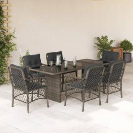 Garden dining set grey