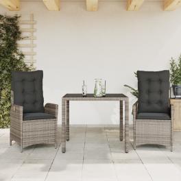 Garden dining set grey pe rattan standard removable covers