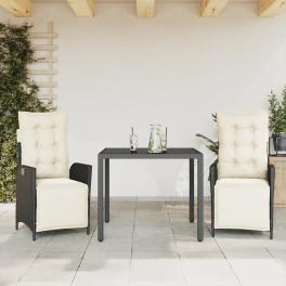 Garden dining set black, cream white