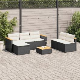 Garden sofa set black, brown, cream white