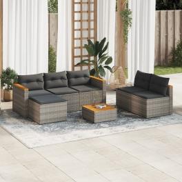 Garden sofa set grey and brown