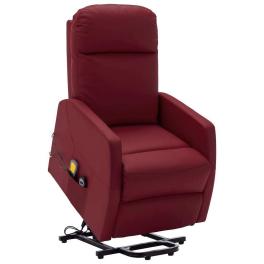 Stand up massage chair wine red
