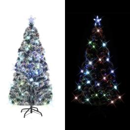 Artificial christmas tree green fiberglass, steel large lights