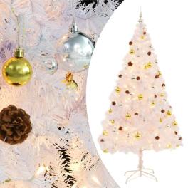 Christmas tree white, gold, silver pvc, steel 7ft