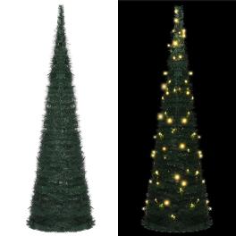 Pop-up christmas tree green pvc 59 in collapsible