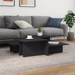 Coffee table set of 2 gray engineered wood medium coffee table