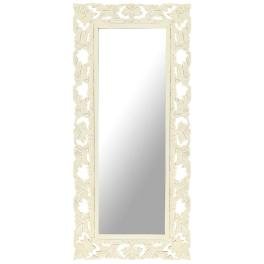 Mirror white solid mango wood 43.3 x 19.7 in decorative inlays