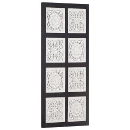 Hand-carved wall panel mdf 15.7"x31.5"x0.6" black and white