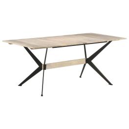 Dining table bleached solid mango wood 70.9 x 35.4 in durable