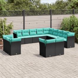 Garden sofa set black, blue