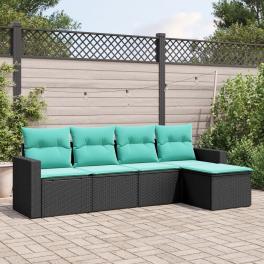 Garden sofa set black