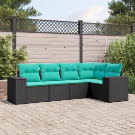 Patio sofa set black