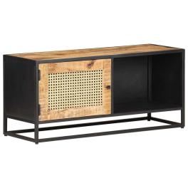 Tv cabinet natural mango wood solid build medium tv cabinet