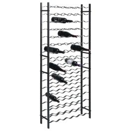 Wine rack for 96 bottles black iron