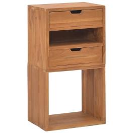 Storage cabinet warm natural solid teak wood