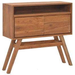 Console table warm natural solid teak wood standard console table
