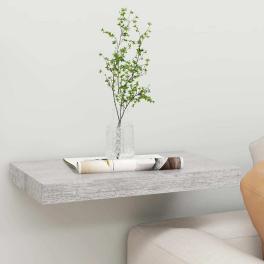 Wall shelf concrete grey honeycomb mdf, metal small