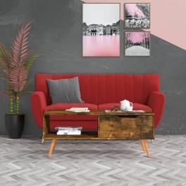 Coffee table smoked oak engineered wood medium coffee table