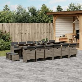 Garden dining set grey, black, dark grey