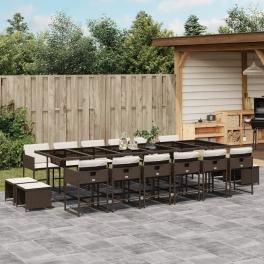 Garden dining set brown