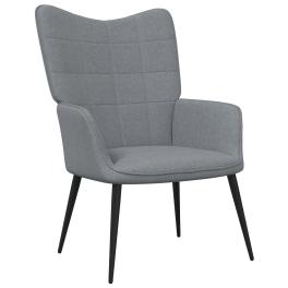 Relaxing chair light grey 100% polyester, steel, foam medium