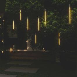 Meteor light set of 8 warm white plastic medium