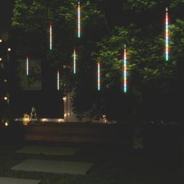 Meteor light set of 8 colorful plastic 11.8 in each tube