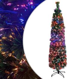 Christmas tree black and green fibre optic, steel slim