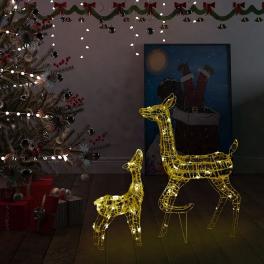 Reindeer family warm white acrylic acrylic reindeer other