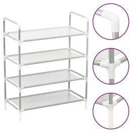 Shoe rack silver metal and non-woven fabric medium shoe rack