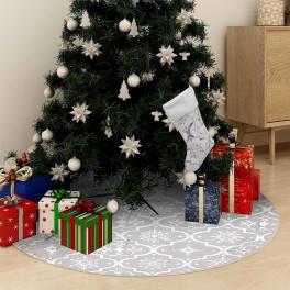 Christmas tree skirt white fabric (100% polyester) 48 in diameter