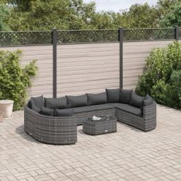 Patio sofa set set of 10 grey