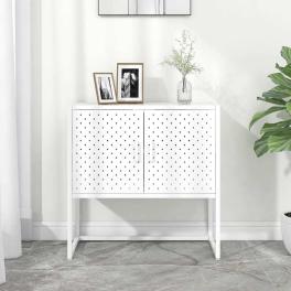 Sideboard white steel medium levelers sideboard rectangular