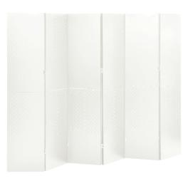 6-panel room divider white 94.5"x70.9" steel