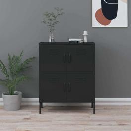 Storage cabinet black 31.5"x13.8"x40" steel