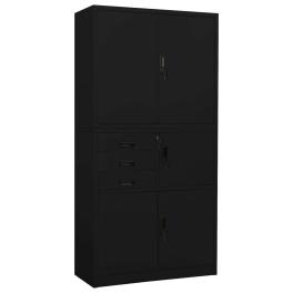 Office cabinet black steel large locks office cabinet