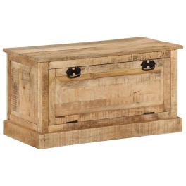Shoe storage bench natural wood solid mango wood medium