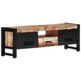 Tv cabinet mixed colors solid reclaimed wood 47.2 x 11.8 x 15.7 in