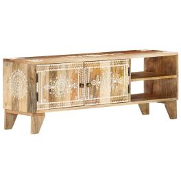Tv cabinet natural wood solid mango wood medium tv cabinet