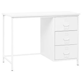 Desk white steel medium desk rectangular industrial