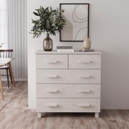 Sideboard white solid pinewood, mdf medium buffet sideboard