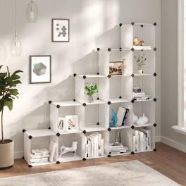 Storage cube organizer transparent pp plastic, steel large